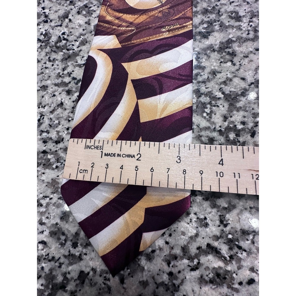Steven Harris Men's Tie Red White Blue Stars‎ Stripes Patriotic Baseball - Picture 4 of 5